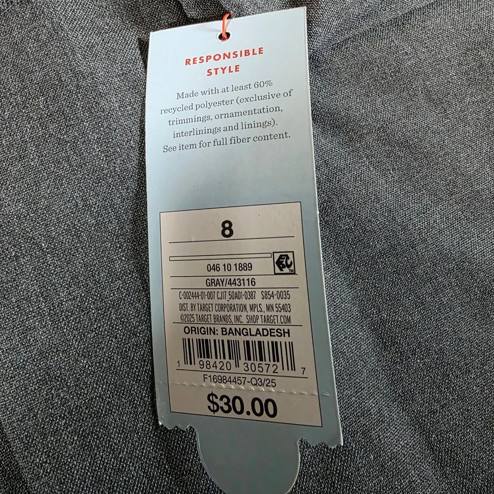 Cat & Jack Boys Gray Suit Jacket Blazer Size 8 NWT Formal Wedding School Dressy